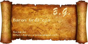Baron Grácia névjegykártya